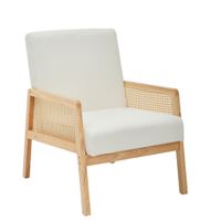 Livetastic RATANOVÉ KŘESLO, textil, bílá
