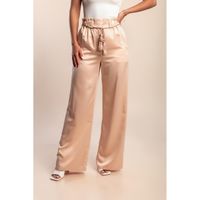 Hose Aus Satin-Imitat, Rosa