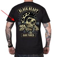 majica muško - RAW POWER CHOPPER - BLACK HEART - MY491 M