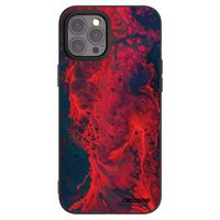 Silikónový čierny obal pre Apple iPhone 12 Pro Max - Organic red