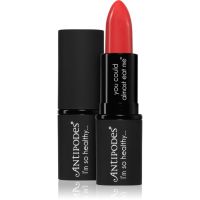 Antipodes Moisture-Boost Natural Lipstick ruj nutritiv culoare South Pacific Coral 4 g