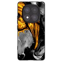 Silikónový čierny obal pre Xiaomi Redmi Note 14 Pro 5G - Black Gold