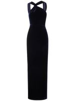 Asymmetric Velvet Maxi Dress