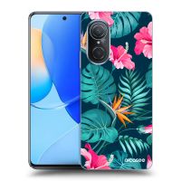 Silikónový prehľadný obal pre Huawei Nova 9 SE - Pink Monstera