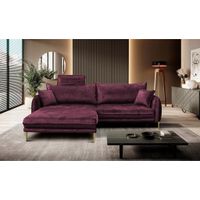 MID.YOU ROHOVÁ SEDAČKA, textil, vínovočervená