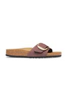 Birkenstock papuci pentru femei, din nubuc Madrid Big Buckle Nubuck Leather
