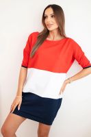 Kesi Plus Size women's dress with a tie at the back red