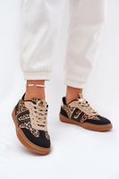 Boto Sneakersy Damskie Z Eko Skóry Panterka Czarne Satylies