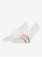 Tommy Hilfiger Socks - TH MEN FOOTIE 2P BRETON STRIPE white