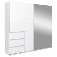 P & B SKRIŇA S POSUVNÝMI DVERAMI, biela, 215/210/61,5 cm