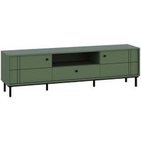 Carryhome NÍZKA KOMODA, zelená, 170/49,2/37 cm