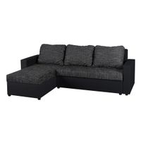 P & B ROHOVÁ SEDAČKA, kompozitné drevo, textil, čierna