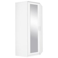 MID.YOU ROHOVÁ ŠATNÍKOVÁ SKRIŇA, biela, 91,4/212/55,2 cm