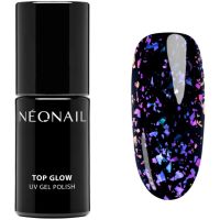 NEONAIL Top Glow gel nadlak za nohte odtenek Violet Aurora Flakes 7,2 ml