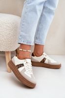 Boto Női Platformos Sneakers Leopárd Bézs Lincidi