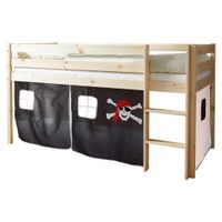 Livetastic VYVÝŠENÁ POSTEĽ, 90/200 cm čierna, biela, farba borovice