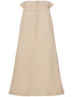 Long Crack High Waist Nylon Skirt