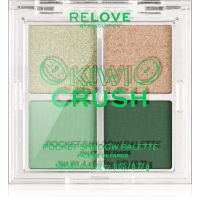 Revolution Relove Pocket Palette paletka očných tieňov odtieň Kiwi Crush 4x0.72 g