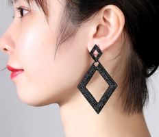 kolczyki JEWELRY & WATCHES - Rhombus - Black