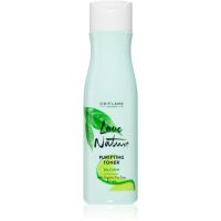 Oriflame Love Nature Organic Tea Tree & Lime почистваща вода за лице за мазна кожа 150 мл.