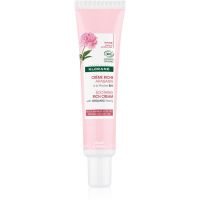 Klorane Peony Soothing Rich Cream umirujuća krema za osjetljivu i suhu kožu lica 40 ml