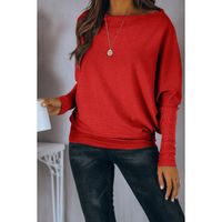 Oversize T-Shirt Mit U-Boot-Ausschnitt Und Weiten Ärmeln  Danica, Rot