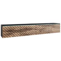P & B NÍZKÁ KOMODA, dub wotan, černá, 180/30/33 cm