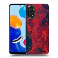 Silikónový čierny obal pre Xiaomi Redmi Note 11 - Organic red