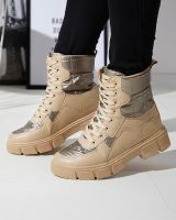 Resti Jasnobrązowe damskie nieocieplane botki typu workery Qertera