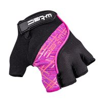 Cyklo rukavice W-TEC Karolea černo-fialovo-růžová XS