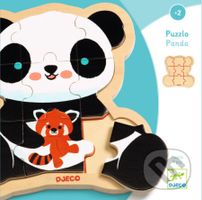 Puzzlo Panda: drevené puzzle - puzzle z kategorie Maxi dílky