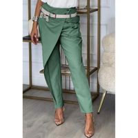 Elegante Hose Mit Rüsche, Mint