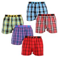 5PACK pánské trenky Styx sportovní guma vícebarevné (5B103135) M