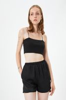 Koton Women's Black Shorts & Bermuda