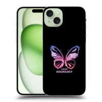 Silikónový prehľadný obal pre Apple iPhone 15 Plus - Diamanty Purple