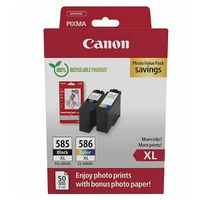 Canon PG-585/CL-586 6205C004 čierna/farebná (black/color) multipack originálne cartridge + fotopapier GP-501