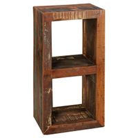 MID.YOU REGÁL, hnědá, mangové dřevo, recyklované dřevo, 45/90/35 cm