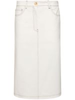 Tumbled Organic Cotton Midi Skirt