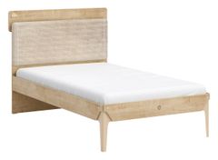 Študentská posteľ 120x200cm s čelom a usb cody - dub