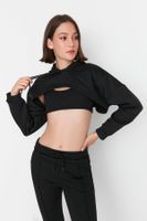 Trendyol 3-Pack Black Crop Sweatshirt, Sports Bra and Sweatpants Sports Suit