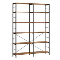 Boxxx REGÁL, hnedá, čierna, 120/172,5/30 cm