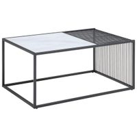 Livetastic KONFERENČNÝ STOLÍK, čierna, biela, kov, sklo, 90/60/40 cm