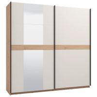 Xora SKŘÍŇ S POSOUVACÍMI DVEŘMI, kašmírová, dub artisan, 220/217/62 cm