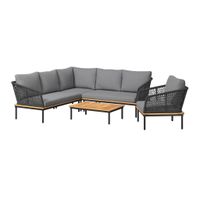 Ambia Garden ZÁHRADNÁ ZOSTAVA 5-dielne, drevo, kov, plast, textil