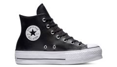 Converse Chuck Taylor All Star Platform Leather High-Top - Dámske - Tenisky Converse - Čierne - 561675C - Veľkosť: 37.5