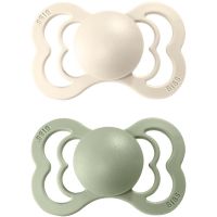 BIBS Supreme Natural Rubber Size 2: 6+ months пустушка Ivory / Sage 2 кс