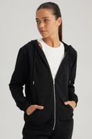 DEFACTO Regular Fit Hooded Zipper Basic Sweatshirt