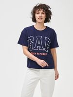 GAP Logo Czeach Republic easy short sleeve tee Póló Kék