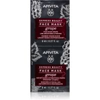 Apivita Express Beauty Firming Face Mask Grape стягаща маска против бръчки 2 x 8 мл.