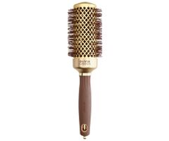 Okrúhla fúkacia kefa na vlasy Olivia Garden Expert Blowout Shine Gold  a  Brown - 43 mm (ID2050) + darček zadarmo